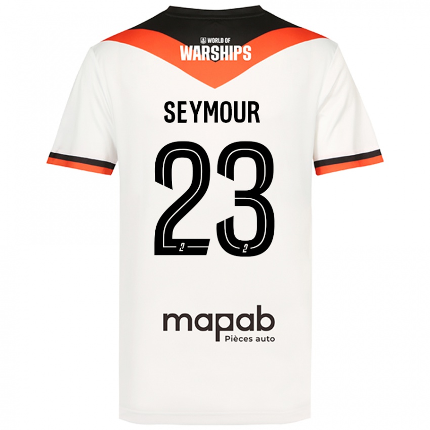 Homem Camisola Brice Seymour #23 Branco Alternativa 2024/25 Camisa Brasil