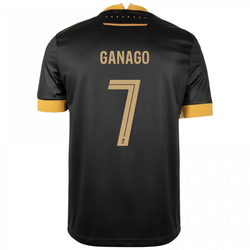 Homem Camisola Ignatius Ganago #7 Castanho Preto Alternativa 2024/25 Camisa Brasil