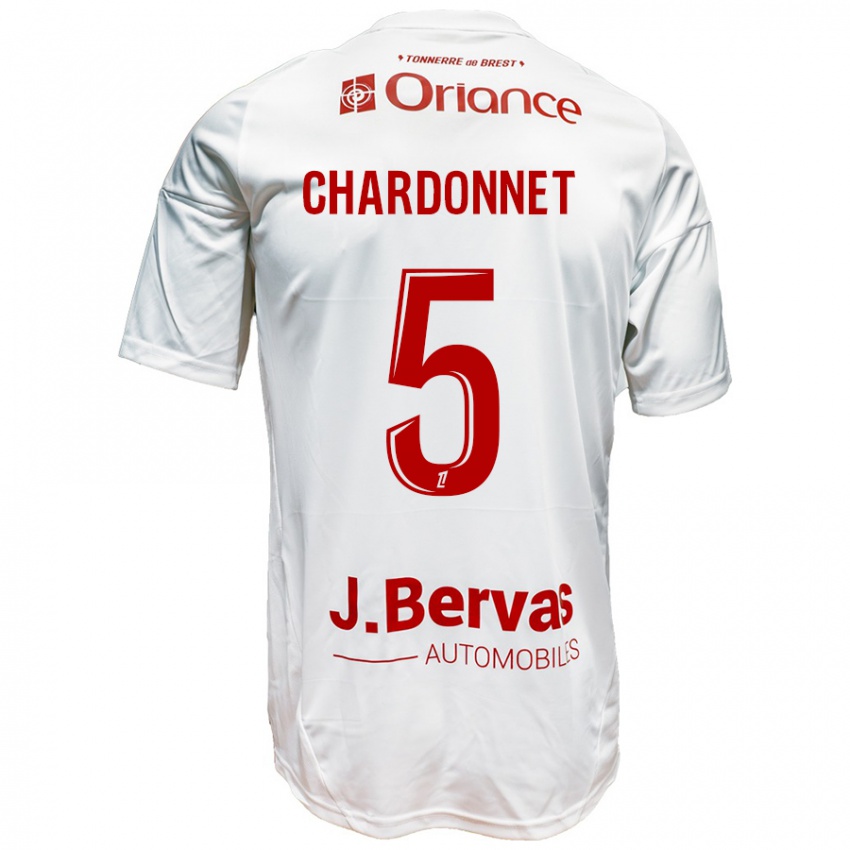 Homem Camisola Brendan Chardonnet #5 Vermelho Branco Alternativa 2024/25 Camisa Brasil