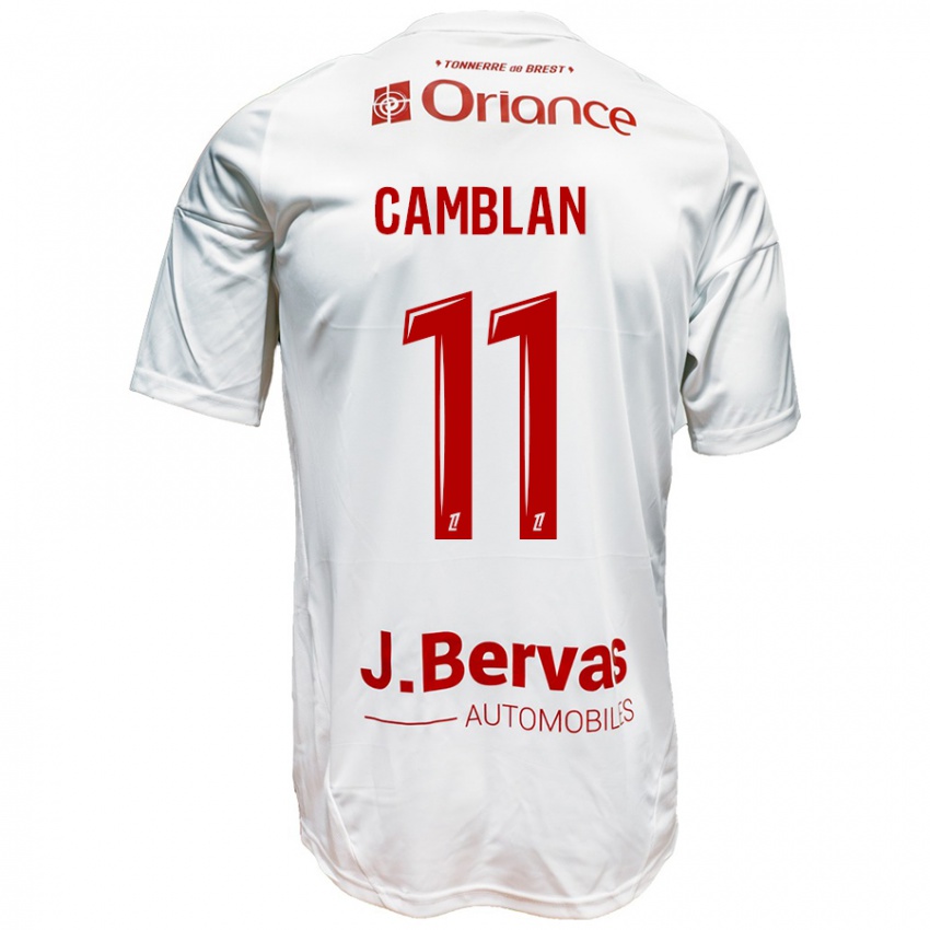 Homem Camisola Axel Camblan #11 Vermelho Branco Alternativa 2024/25 Camisa Brasil