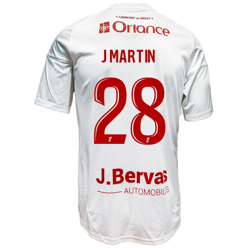 Homem Camisola Jonas Martin #28 Vermelho Branco Alternativa 2024/25 Camisa Brasil