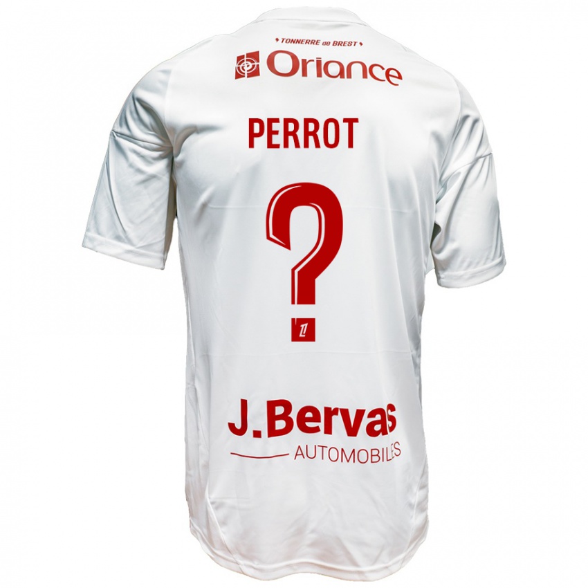 Homem Camisola Maël Perrot #0 Vermelho Branco Alternativa 2024/25 Camisa Brasil