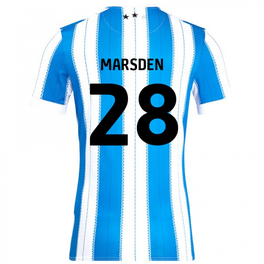 Mulher Camisola Brooke Marsden #28 Azul Branco Principal 2024/25 Camisa Brasil