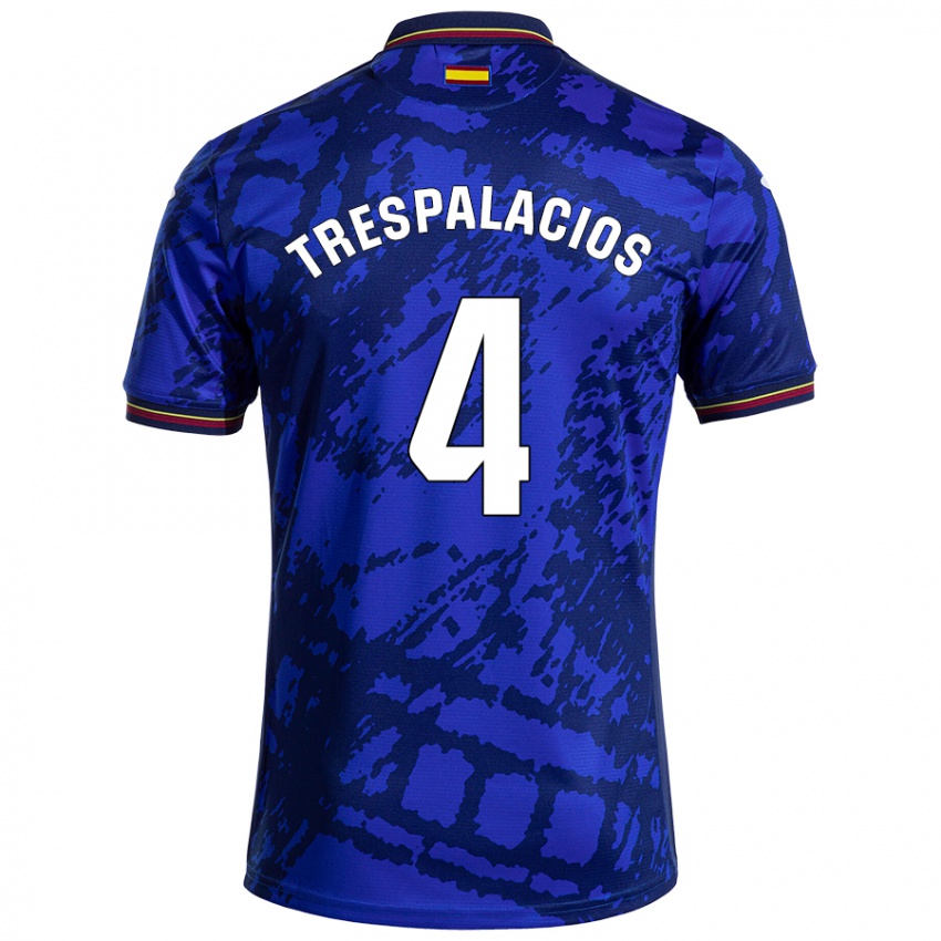 Mulher Camisola Adrián Trespalacios #4 Azul Mais Escuro Principal 2024/25 Camisa Brasil