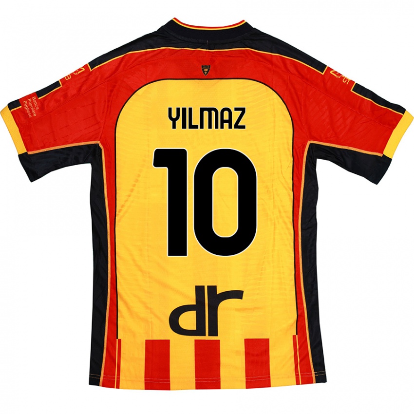 Mulher Camisola Enes Yilmaz #10 Vermelho Amarelo Principal 2024/25 Camisa Brasil