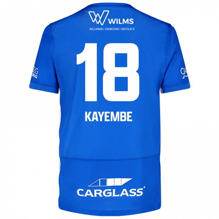 Mulher Camisola Joris Kayembe #18 Azul Principal 2024/25 Camisa Brasil