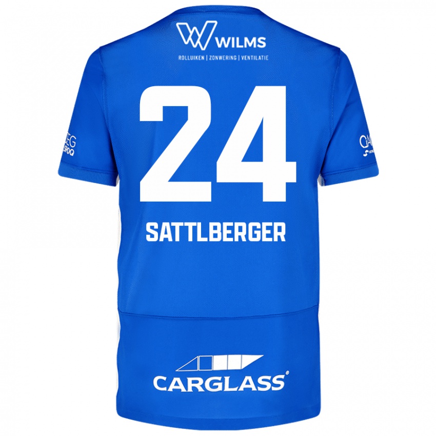 Mulher Camisola Nikolas Sattlberger #24 Azul Principal 2024/25 Camisa Brasil