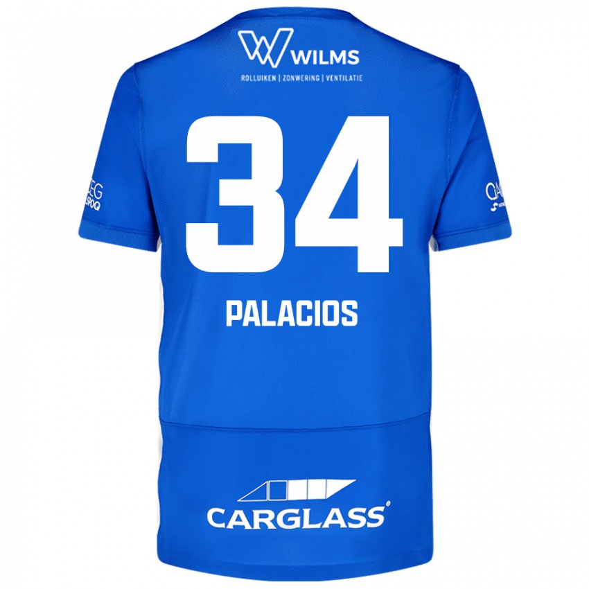 Mulher Camisola Adrián Palacios #34 Azul Principal 2024/25 Camisa Brasil