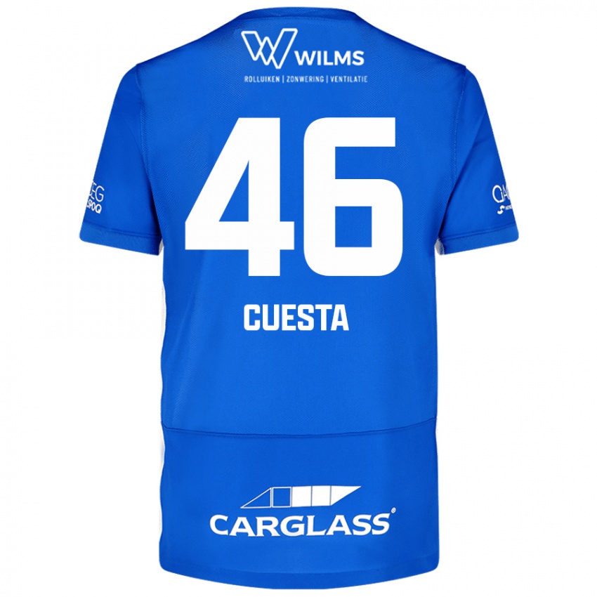 Mulher Camisola Carlos Cuesta #46 Azul Principal 2024/25 Camisa Brasil