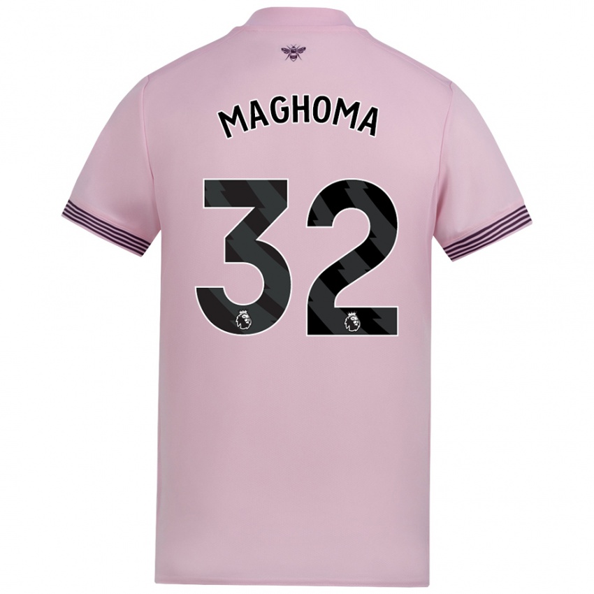 Mulher Camisola Paris Maghoma #32 Cor-De-Rosa Alternativa 2024/25 Camisa Brasil