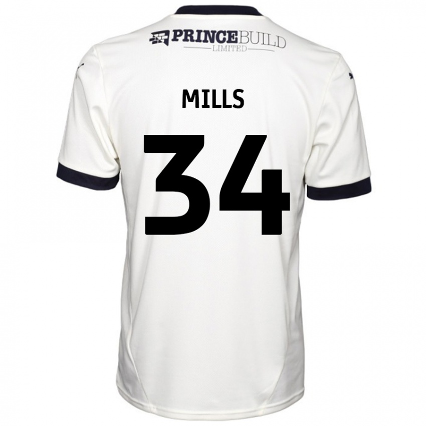 Mulher Camisola Harley Mills #34 Fora De Branco Preto Alternativa 2024/25 Camisa Brasil