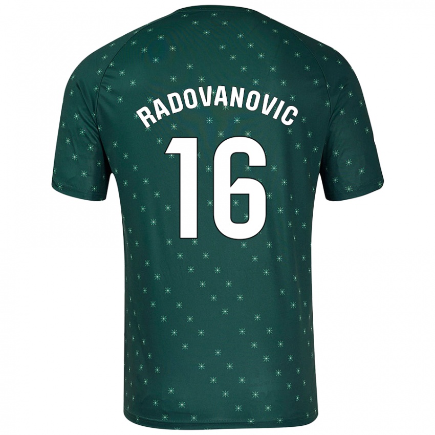 Mulher Camisola Aleksandar Radovanovic #16 Verde Escuro Alternativa 2024/25 Camisa Brasil