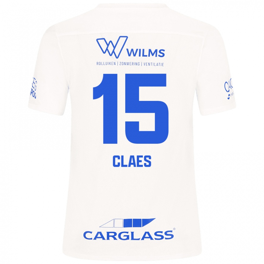 Mulher Camisola Thomas Claes #15 Branco Alternativa 2024/25 Camisa Brasil