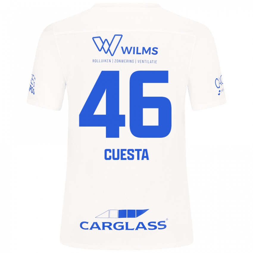 Mulher Camisola Carlos Cuesta #46 Branco Alternativa 2024/25 Camisa Brasil