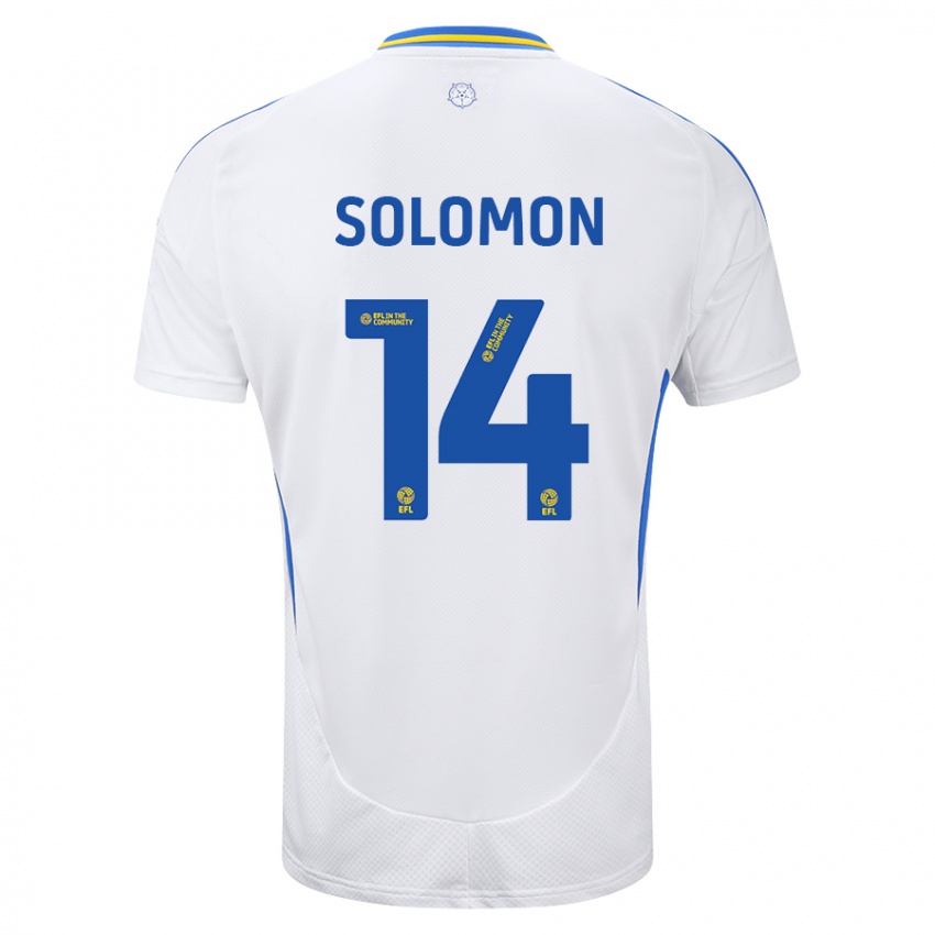 Criança Camisola Manor Solomon #14 Azul Branco Principal 2024/25 Camisa Brasil