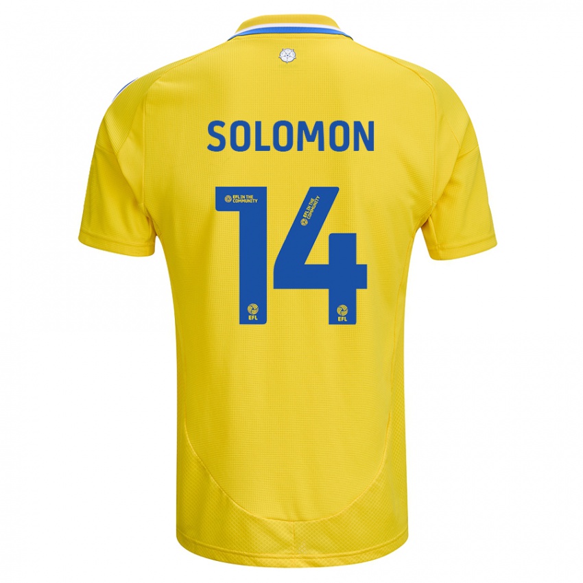 Criança Camisola Manor Solomon #14 Azul Amarelo Alternativa 2024/25 Camisa Brasil