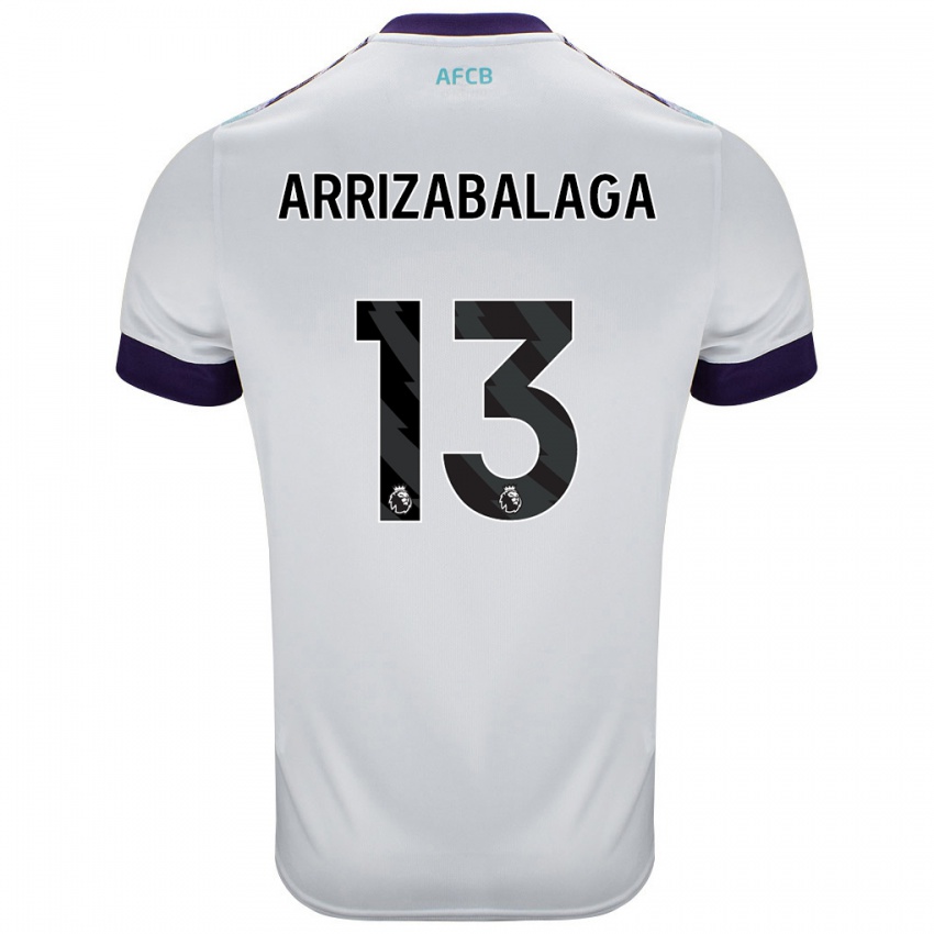 Criança Camisola Kepa Arrizabalaga #13 Roxo Verde Branco Alternativa 2024/25 Camisa Brasil