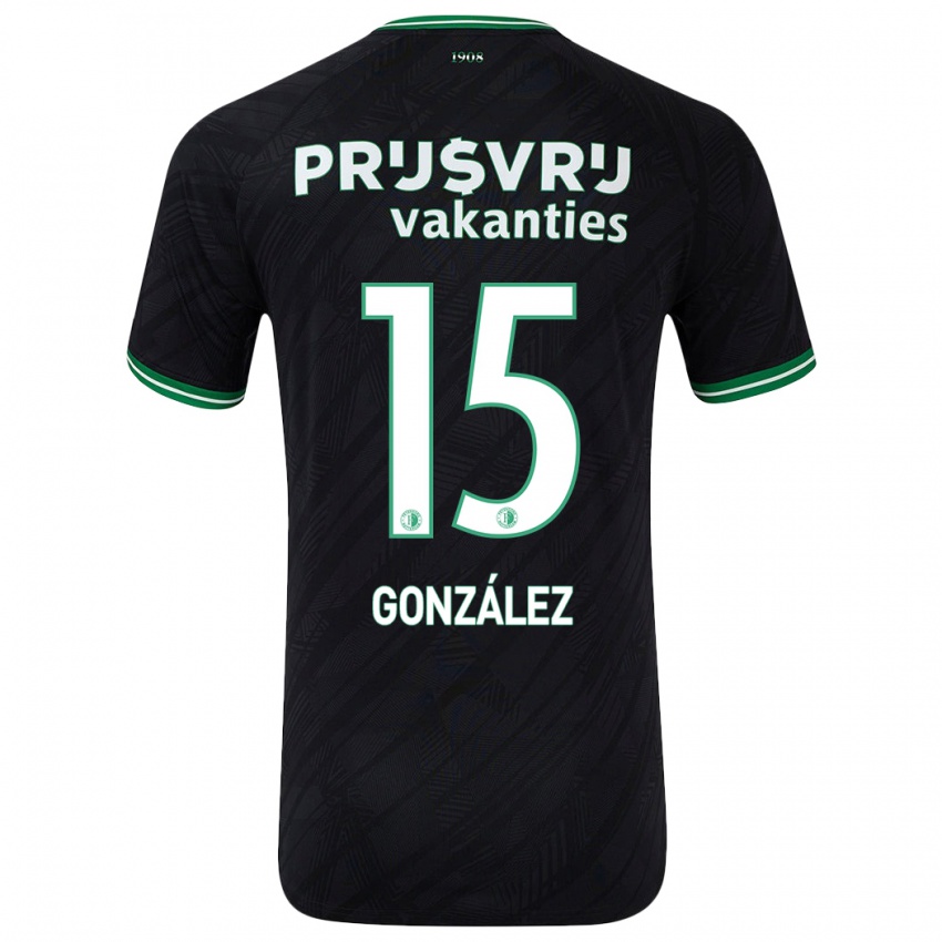 Criança Camisola Facundo González #15 Verde Preto Alternativa 2024/25 Camisa Brasil