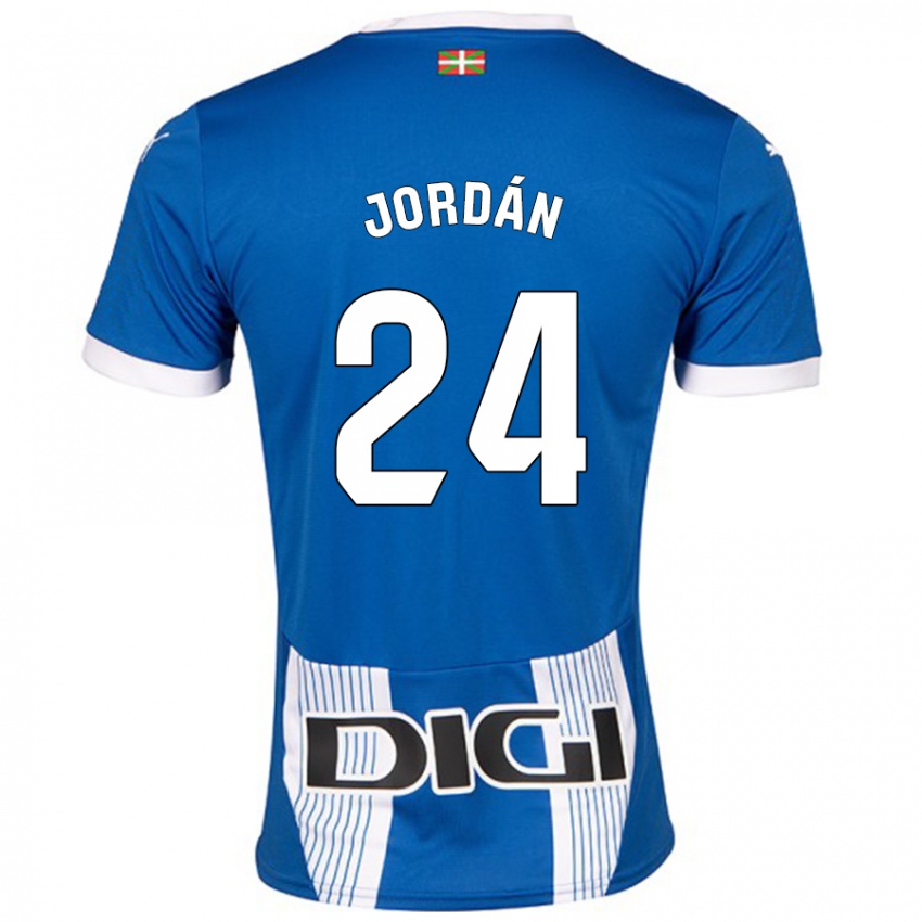 Criança Camisola Joan Jordán #24 Azul Principal 2024/25 Camisa Brasil