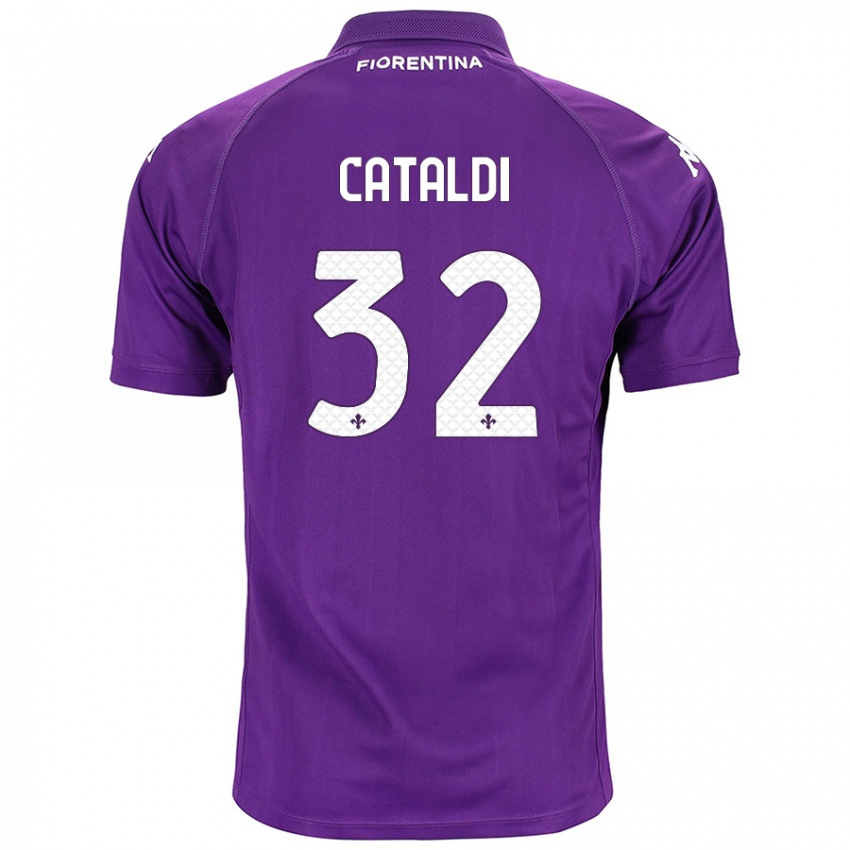 Criança Camisola Danilo Cataldi #32 Roxo Principal 2024/25 Camisa Brasil