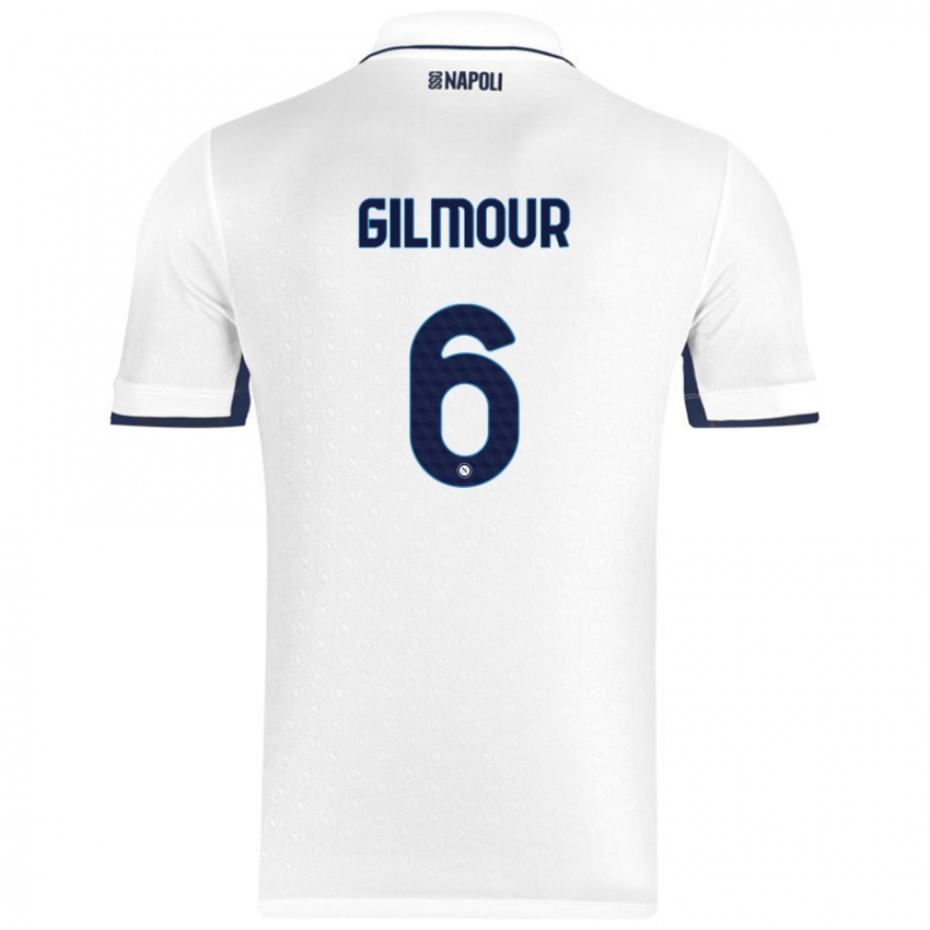 Criança Camisola Billy Gilmour #6 Azul Real Branco Alternativa 2024/25 Camisa Brasil