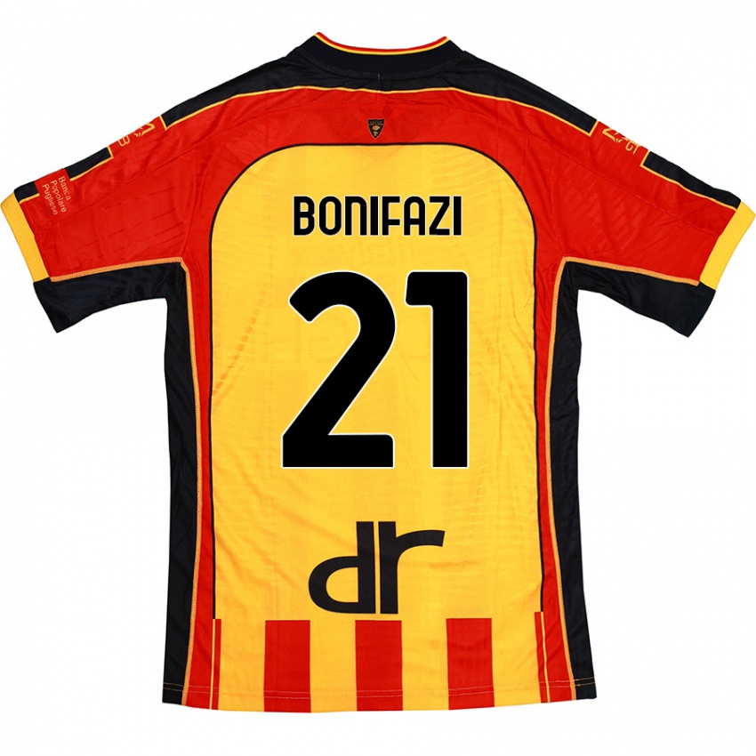 Criança Camisola Kevin Bonifazi #21 Vermelho Amarelo Principal 2024/25 Camisa Brasil