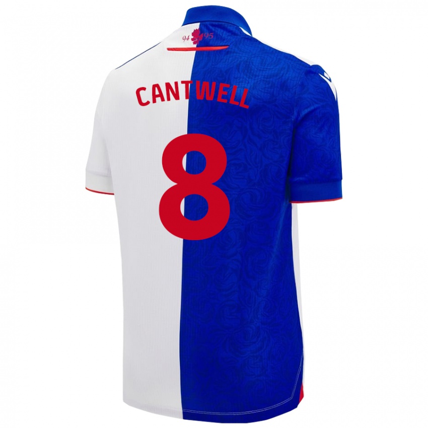 Criança Camisola Todd Cantwell #8 Céu Azul Branco Principal 2024/25 Camisa Brasil