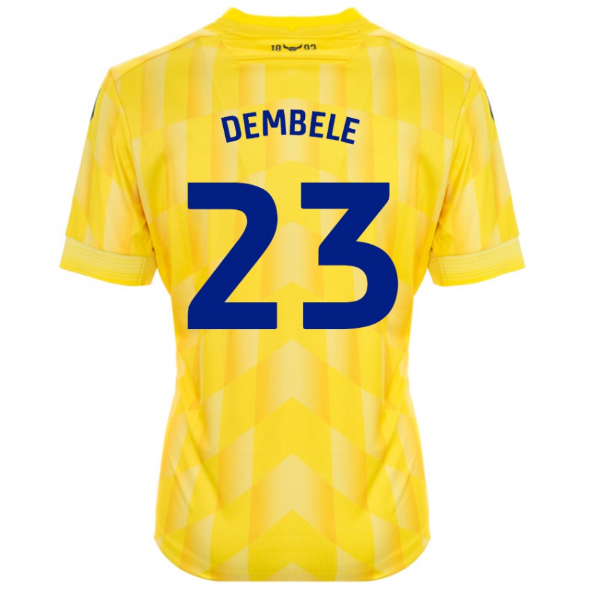 Criança Camisola Siriki Dembélé #23 Amarelo Principal 2024/25 Camisa Brasil