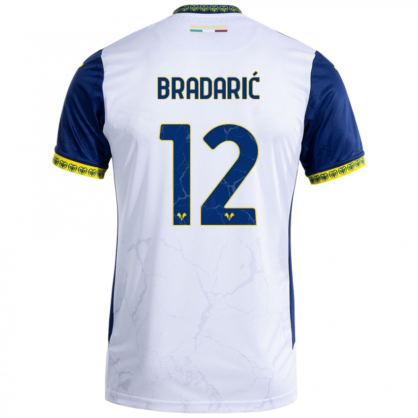 Criança Camisola Domagoj Bradarić #12 Azul Branco Alternativa 2024/25 Camisa Brasil