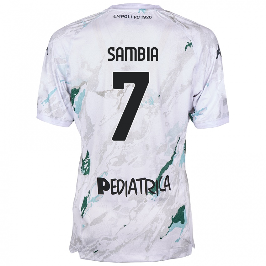 Criança Camisola Junior Sambia #7 Cinzento Alternativa 2024/25 Camisa Brasil