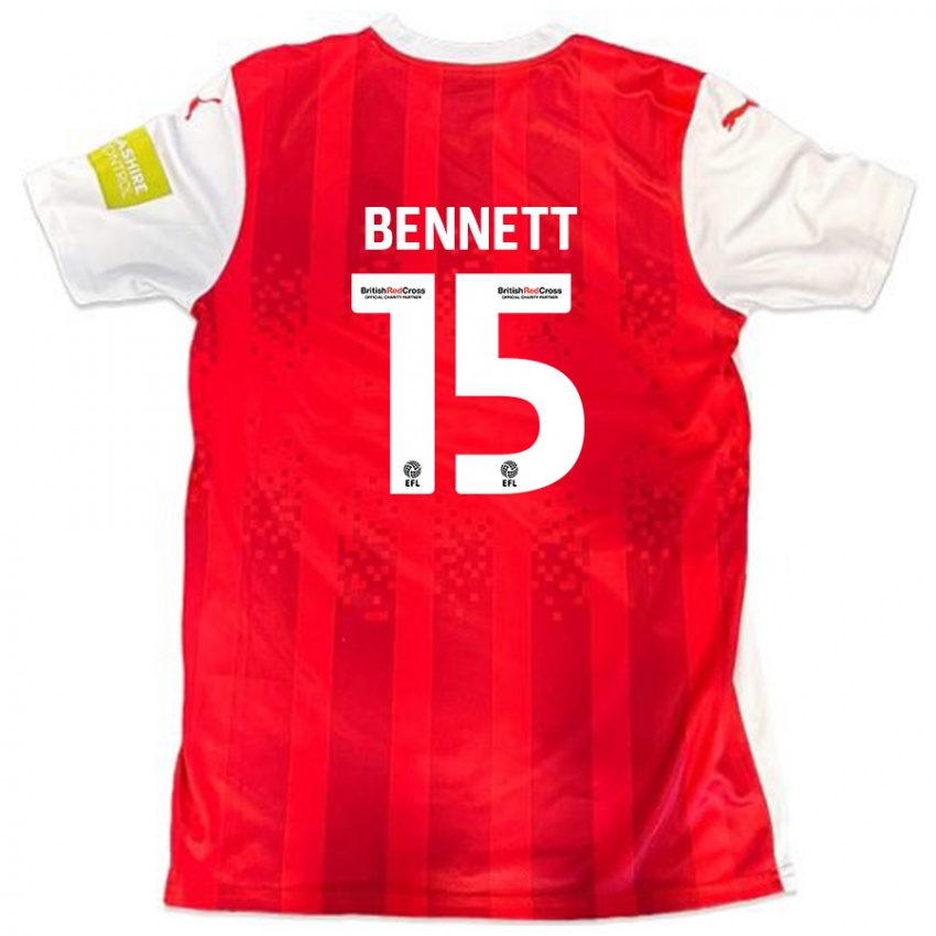 Homem Camisola Rhys Bennett #15 Vermelho Branco Principal 2024/25 Camisa Brasil