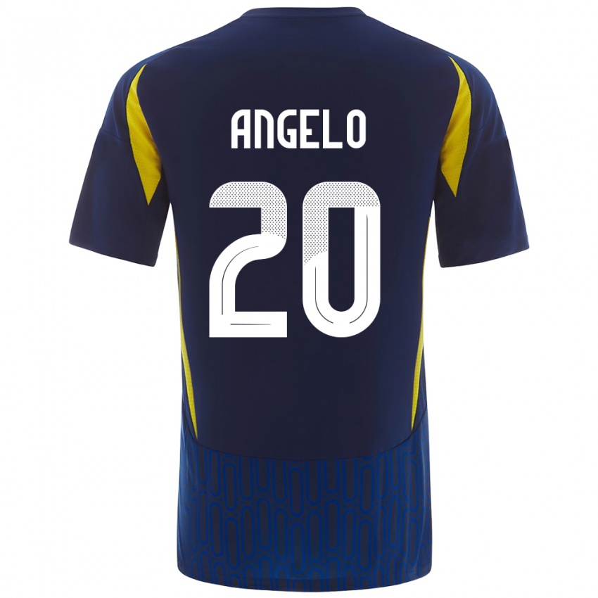 Homem Camisola Ângelo #20 Azul Amarelo Alternativa 2024/25 Camisa Brasil