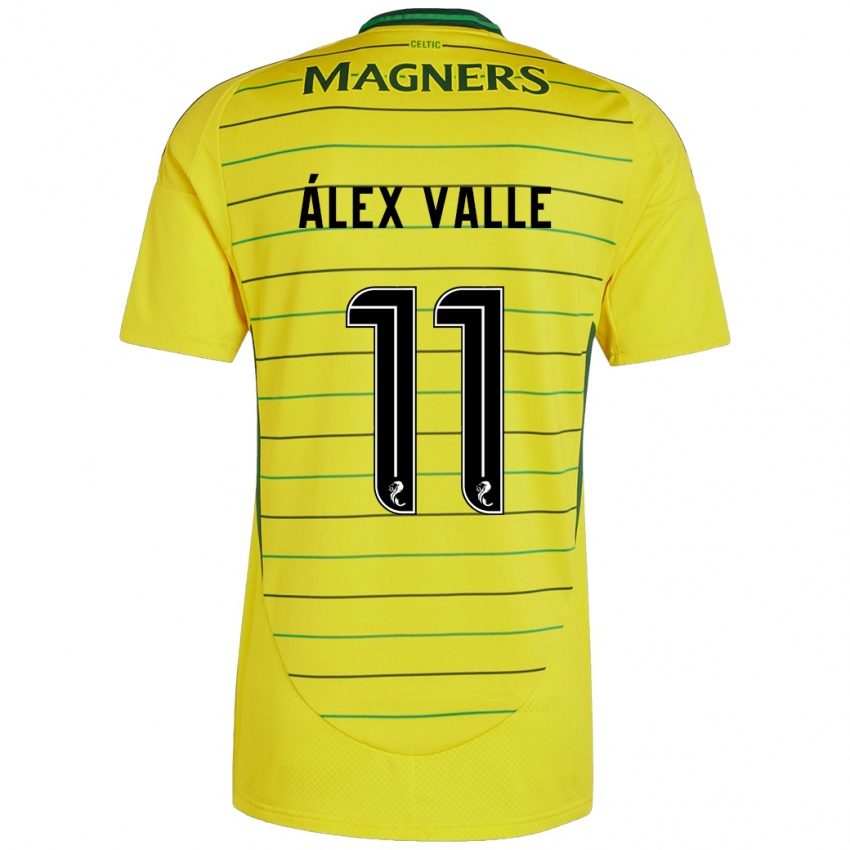 Homem Camisola Álex Valle #11 Amarelo Alternativa 2024/25 Camisa Brasil