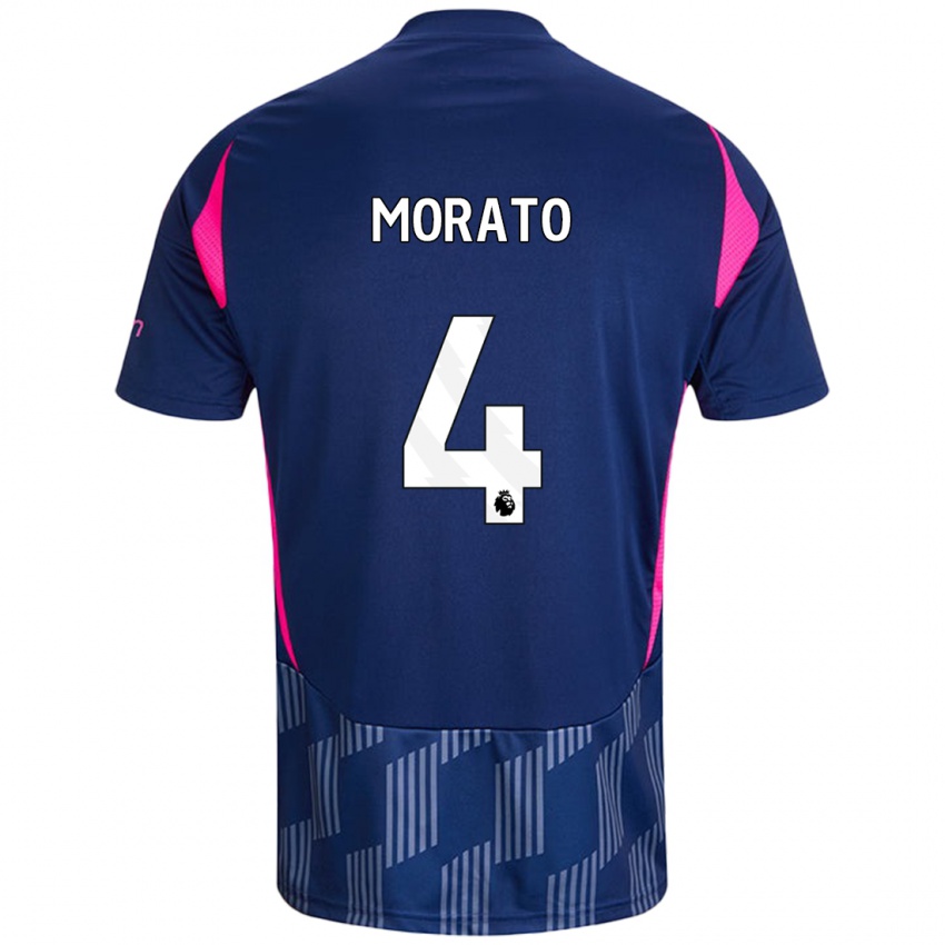 Homem Camisola Morato #4 Rosa Azul Real Alternativa 2024/25 Camisa Brasil