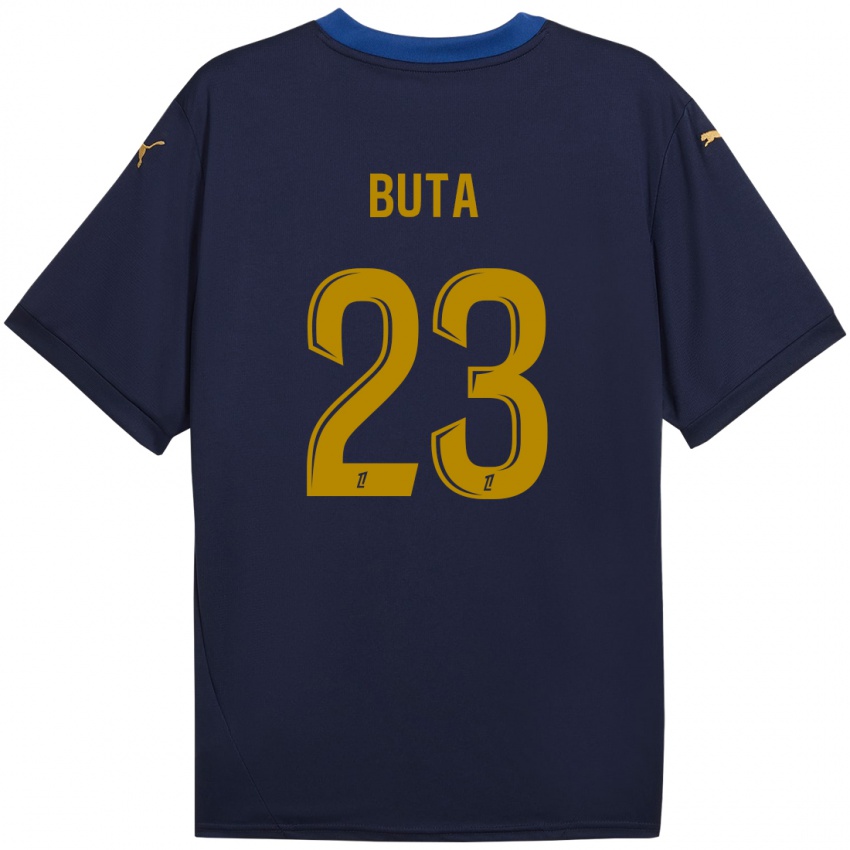 Homem Camisola Aurélio Buta #23 Ouro Da Marinha Alternativa 2024/25 Camisa Brasil