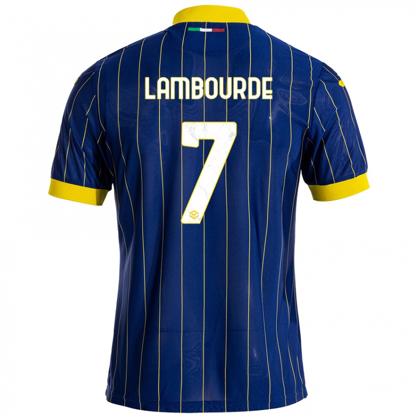 Homem Camisola Mathis Lambourde #7 Azul Amarelo Principal 2024/25 Camisa Brasil