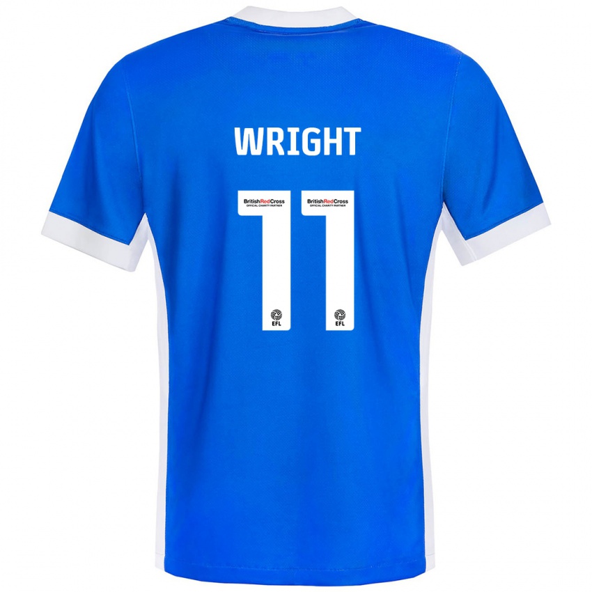 Homem Camisola Scott Wright #11 Branco Azul Principal 2024/25 Camisa Brasil