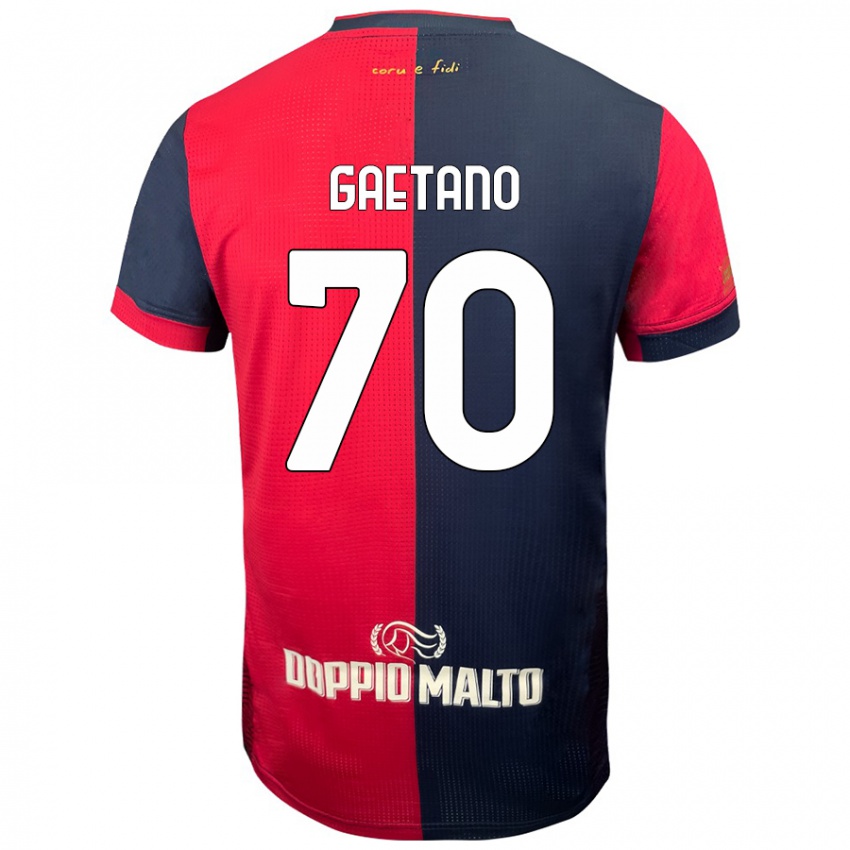 Homem Camisola Gianluca Gaetano #70 Azul Vermelho Escuro Principal 2024/25 Camisa Brasil