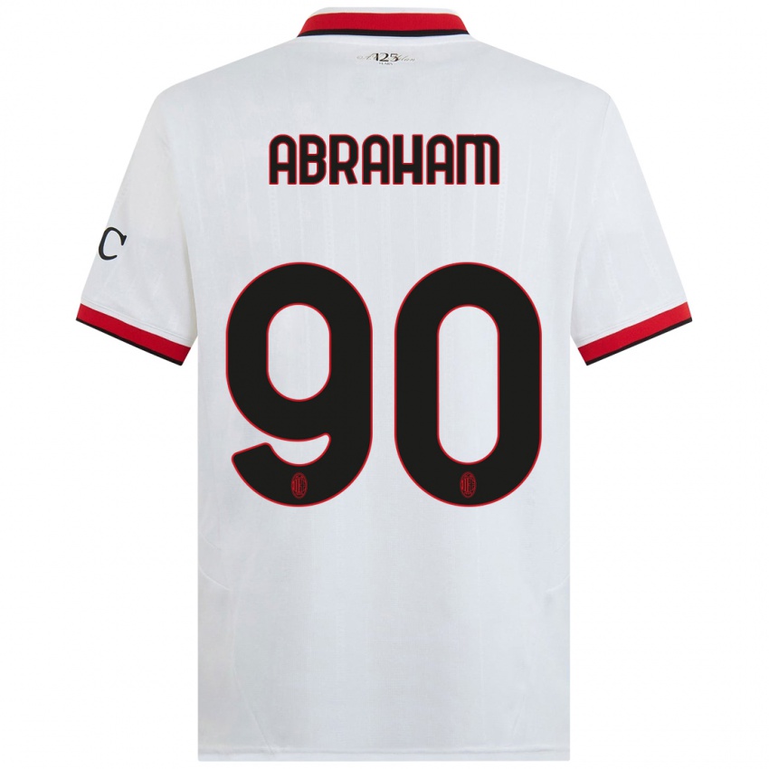 Homem Camisola Tammy Abraham #90 Branco Preto Vermelho Alternativa 2024/25 Camisa Brasil