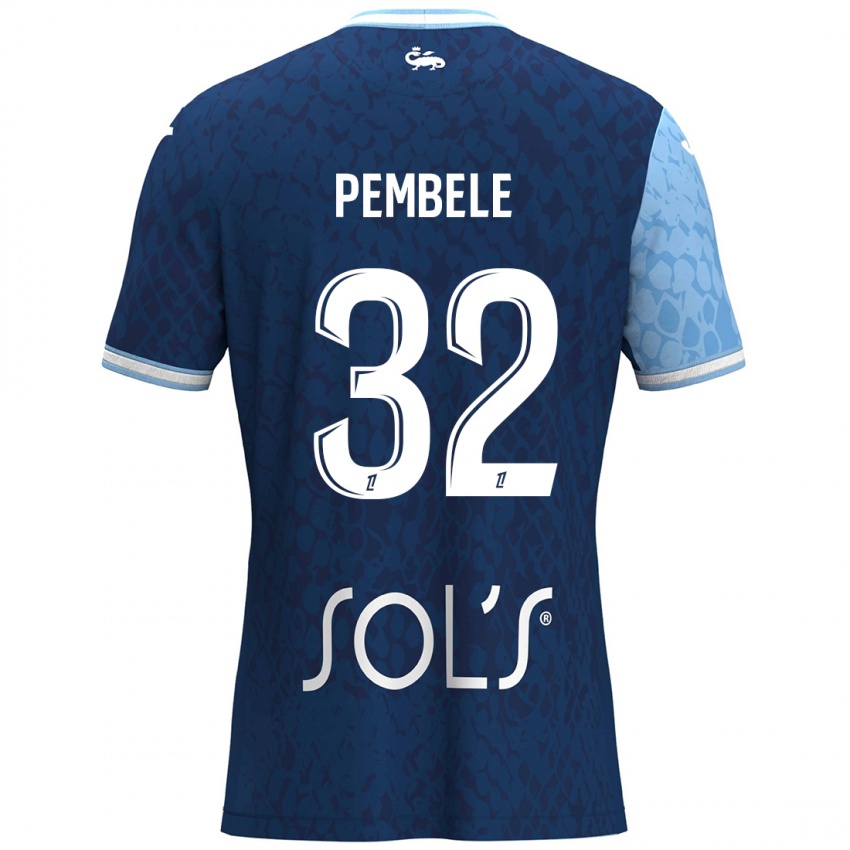 Homem Camisola Timothée Pembélé #32 Azul Céu Azul Escuro Principal 2024/25 Camisa Brasil