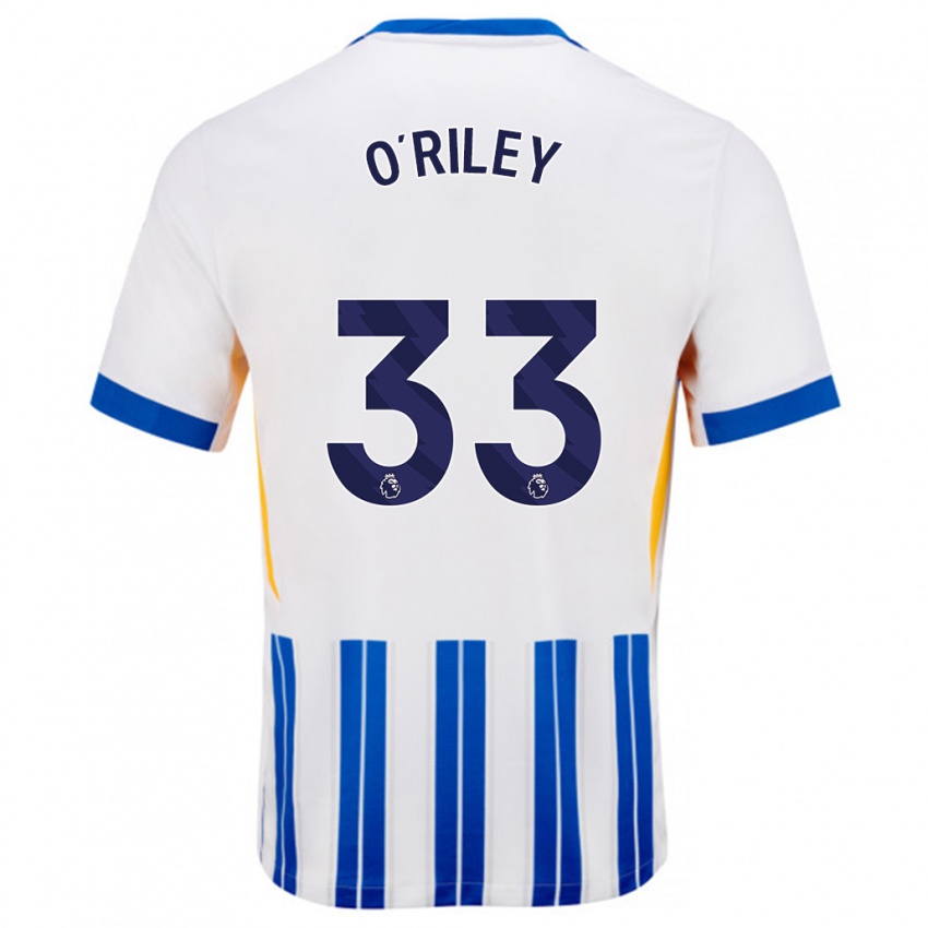 Homem Camisola Matt O'riley #33 Branco Azul Principal 2024/25 Camisa Brasil