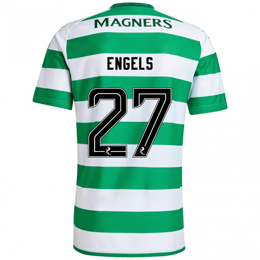 Homem Camisola Arne Engels #27 Branco Verde Principal 2024/25 Camisa Brasil