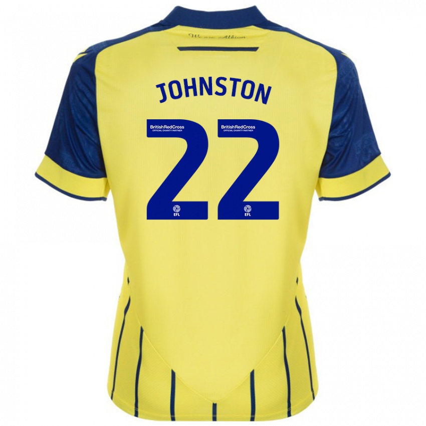 Homem Camisola Mikey Johnston #22 Azul Amarelo Alternativa 2024/25 Camisa Brasil