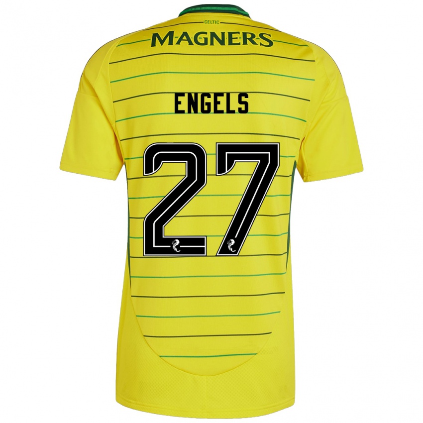 Homem Camisola Arne Engels #27 Amarelo Alternativa 2024/25 Camisa Brasil