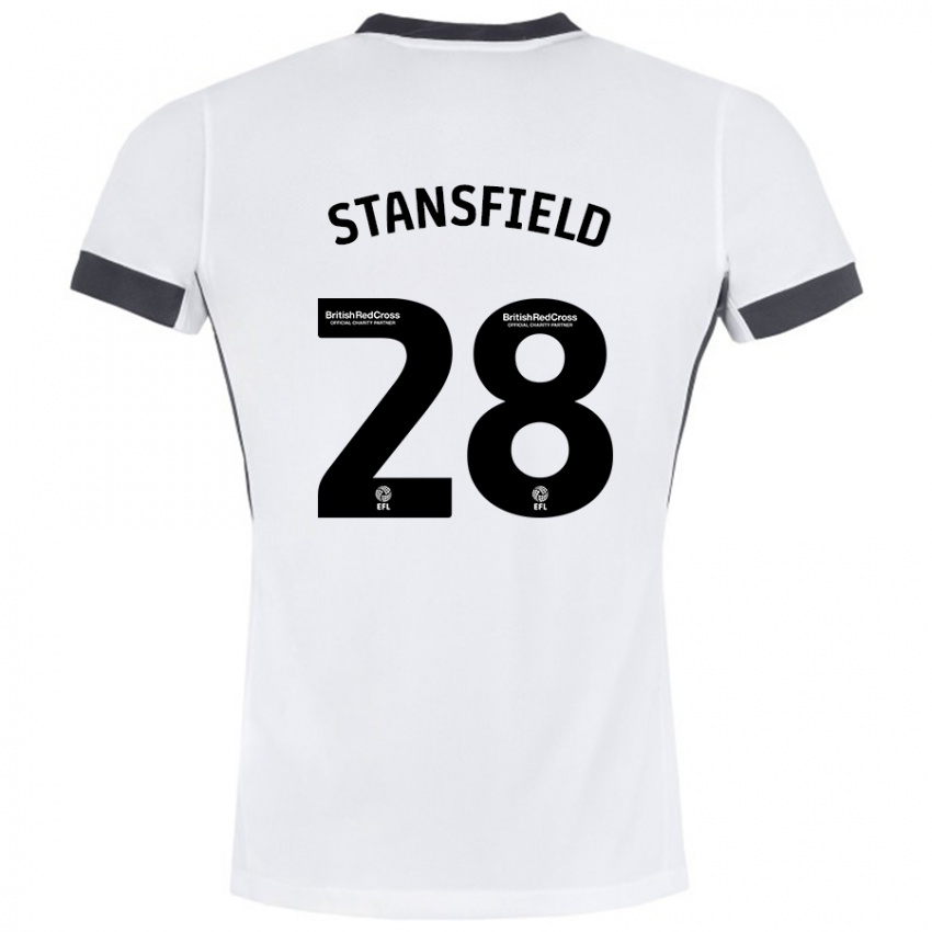 Homem Camisola Jay Stansfield #28 Preto Branco Alternativa 2024/25 Camisa Brasil