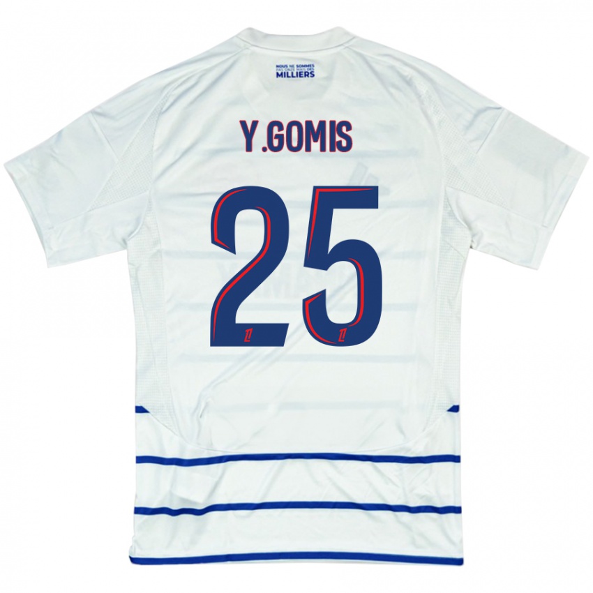 Homem Camisola Yoni Gomis #25 Azul Branco Alternativa 2024/25 Camisa Brasil