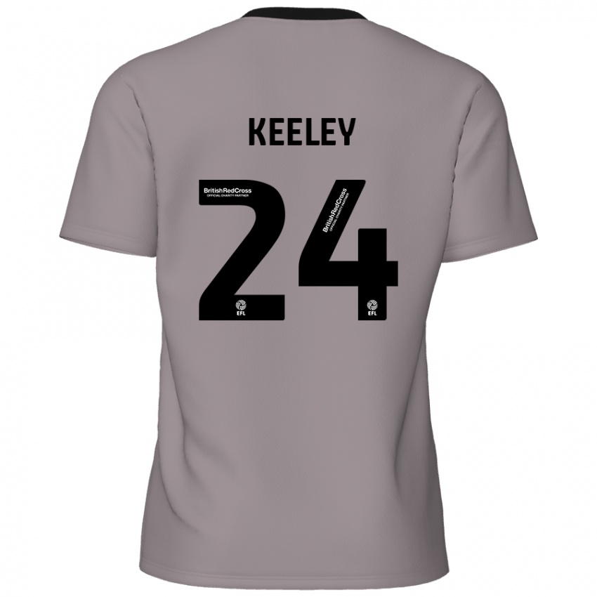 Mulher Camisola Josh Keeley #24 Cinzento Alternativa 2024/25 Camisa Brasil