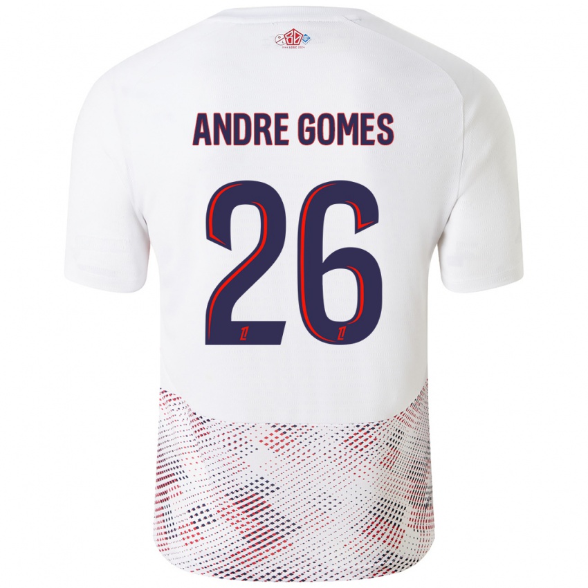 Mulher Camisola Andre Gomes #26 Azul Real Branco Alternativa 2024/25 Camisa Brasil