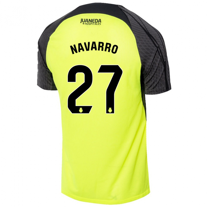 Mulher Camisola Robert Navarro #27 Verde Fluorescente Preto Alternativa 2024/25 Camisa Brasil