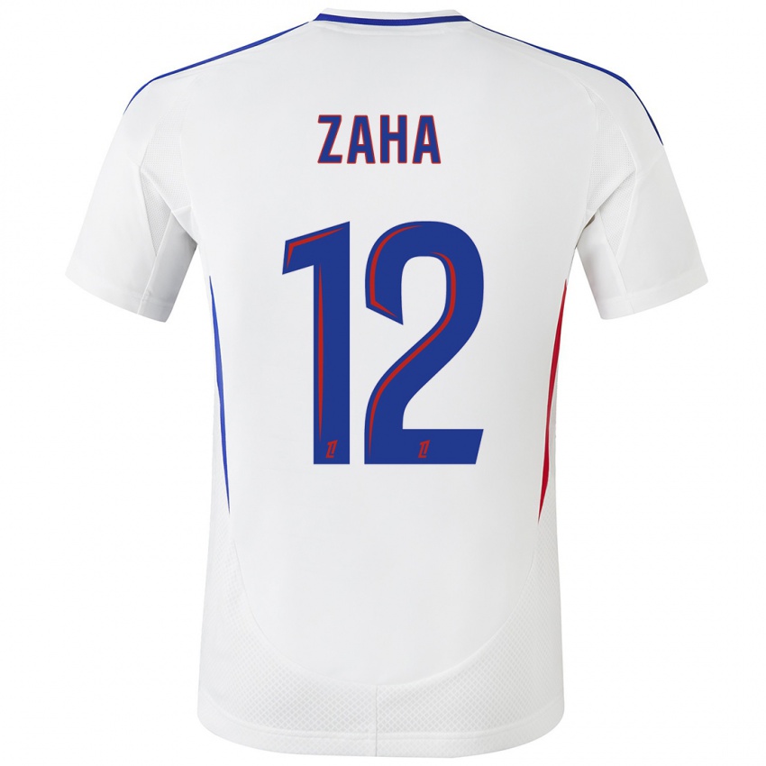 Mulher Camisola Wilfried Zaha #12 Azul Branco Principal 2024/25 Camisa Brasil